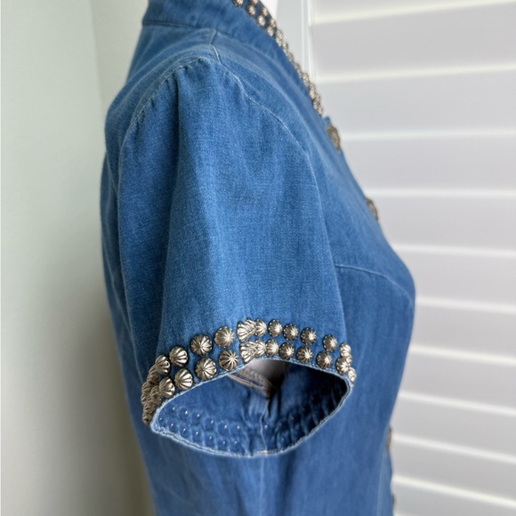 DOUBLE D RANCH VTG Denim Maci Button-Down Dress size S - Picture 8 of 16